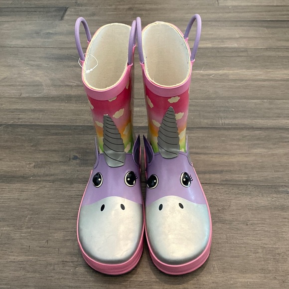 Wonder Nation Shoes | Wonder Nation Unicorn Rain Boots Girls Size 23 | Color: Pink/Purple | Size: 2-3 | Closetiaguzman's Closet